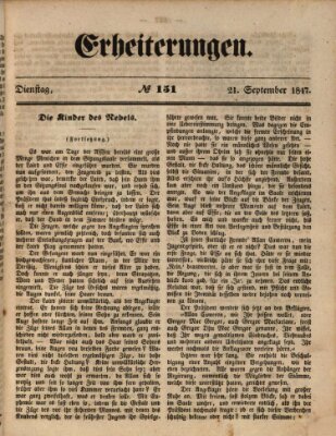 Erheiterungen (Aschaffenburger Zeitung) Dienstag 21. September 1847