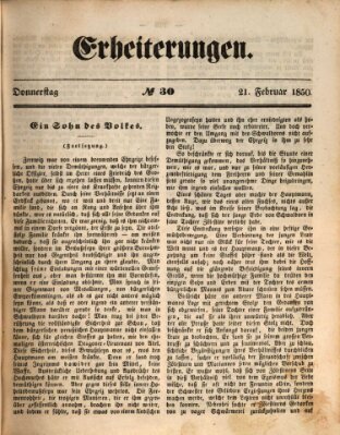 Erheiterungen (Aschaffenburger Zeitung) Donnerstag 21. Februar 1850