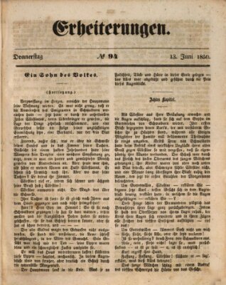 Erheiterungen (Aschaffenburger Zeitung) Donnerstag 13. Juni 1850