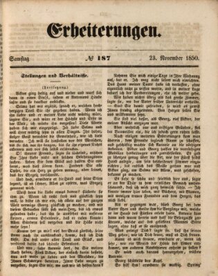 Erheiterungen (Aschaffenburger Zeitung) Samstag 23. November 1850