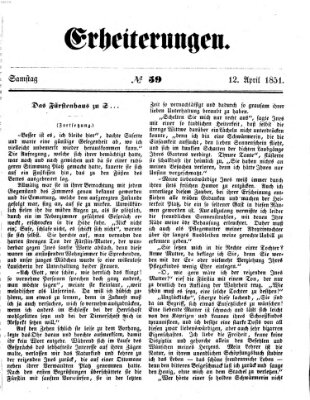 Erheiterungen (Aschaffenburger Zeitung) Samstag 12. April 1851