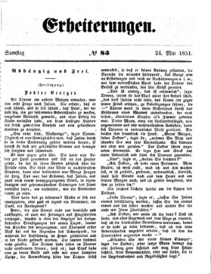 Erheiterungen (Aschaffenburger Zeitung) Samstag 24. Mai 1851