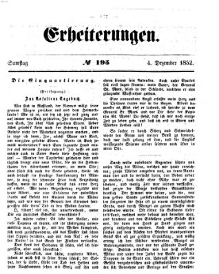 Erheiterungen (Aschaffenburger Zeitung) Samstag 4. Dezember 1852