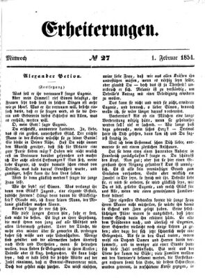 Erheiterungen (Aschaffenburger Zeitung) Mittwoch 1. Februar 1854