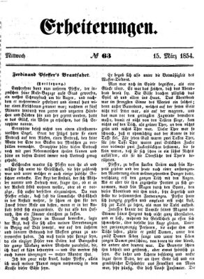 Erheiterungen (Aschaffenburger Zeitung) Mittwoch 15. März 1854