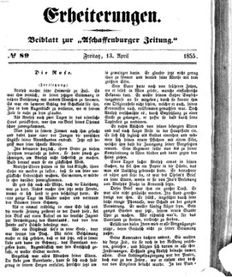 Erheiterungen (Aschaffenburger Zeitung) Freitag 13. April 1855