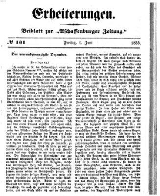 Erheiterungen (Aschaffenburger Zeitung) Freitag 1. Juni 1855
