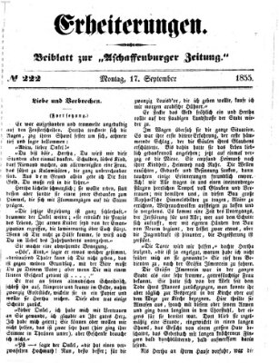 Erheiterungen (Aschaffenburger Zeitung) Montag 17. September 1855
