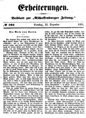 Erheiterungen (Aschaffenburger Zeitung) Samstag 22. Dezember 1855
