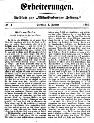 Erheiterungen (Aschaffenburger Zeitung) Dienstag 1. Januar 1856