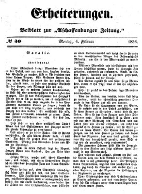 Erheiterungen (Aschaffenburger Zeitung) Montag 4. Februar 1856