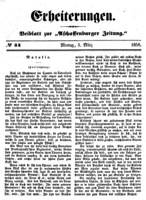 Erheiterungen (Aschaffenburger Zeitung) Montag 3. März 1856