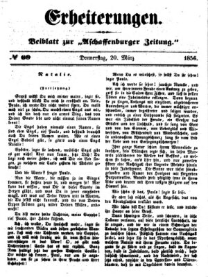 Erheiterungen (Aschaffenburger Zeitung) Donnerstag 20. März 1856