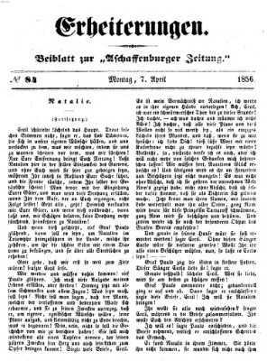 Erheiterungen (Aschaffenburger Zeitung) Montag 7. April 1856