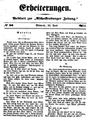 Erheiterungen (Aschaffenburger Zeitung) Mittwoch 23. April 1856