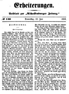 Erheiterungen (Aschaffenburger Zeitung) Donnerstag 12. Juni 1856