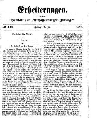 Erheiterungen (Aschaffenburger Zeitung) Freitag 4. Juli 1856