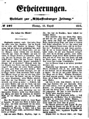 Erheiterungen (Aschaffenburger Zeitung) Montag 18. August 1856
