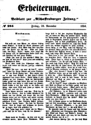 Erheiterungen (Aschaffenburger Zeitung) Freitag 28. November 1856