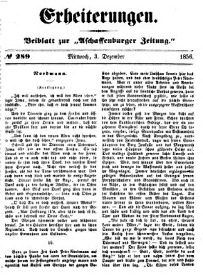Erheiterungen (Aschaffenburger Zeitung) Mittwoch 3. Dezember 1856
