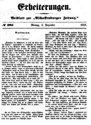 Erheiterungen (Aschaffenburger Zeitung) Montag 8. Dezember 1856