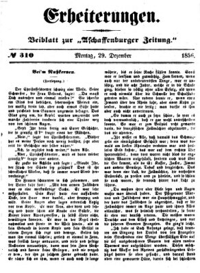 Erheiterungen (Aschaffenburger Zeitung) Montag 29. Dezember 1856