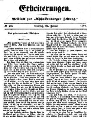 Erheiterungen (Aschaffenburger Zeitung) Dienstag 27. Januar 1857