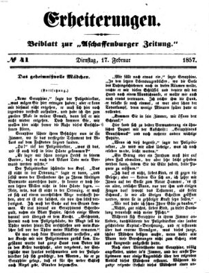 Erheiterungen (Aschaffenburger Zeitung) Dienstag 17. Februar 1857
