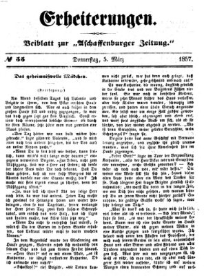 Erheiterungen (Aschaffenburger Zeitung) Donnerstag 5. März 1857
