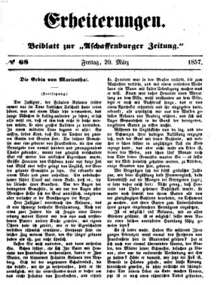 Erheiterungen (Aschaffenburger Zeitung) Freitag 20. März 1857