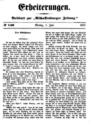 Erheiterungen (Aschaffenburger Zeitung) Montag 1. Juni 1857