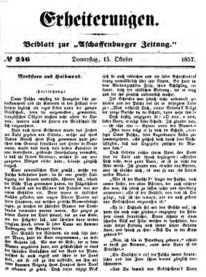 Erheiterungen (Aschaffenburger Zeitung) Donnerstag 15. Oktober 1857