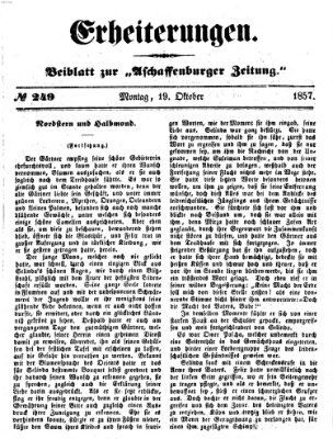 Erheiterungen (Aschaffenburger Zeitung) Montag 19. Oktober 1857