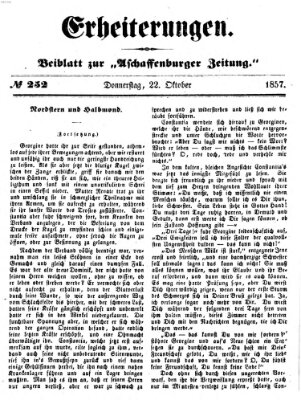 Erheiterungen (Aschaffenburger Zeitung) Donnerstag 22. Oktober 1857