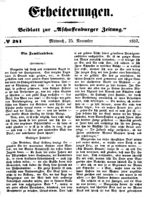 Erheiterungen (Aschaffenburger Zeitung) Mittwoch 25. November 1857