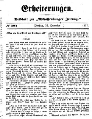 Erheiterungen (Aschaffenburger Zeitung) Dienstag 22. Dezember 1857