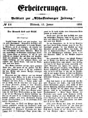 Erheiterungen (Aschaffenburger Zeitung) Mittwoch 13. Januar 1858