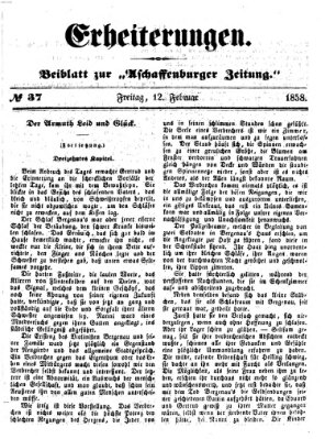 Erheiterungen (Aschaffenburger Zeitung) Freitag 12. Februar 1858