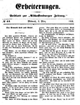Erheiterungen (Aschaffenburger Zeitung) Mittwoch 3. März 1858