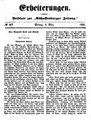 Erheiterungen (Aschaffenburger Zeitung) Montag 8. März 1858