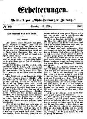 Erheiterungen (Aschaffenburger Zeitung) Samstag 13. März 1858