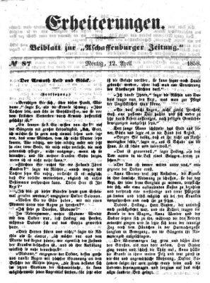 Erheiterungen (Aschaffenburger Zeitung) Montag 12. April 1858