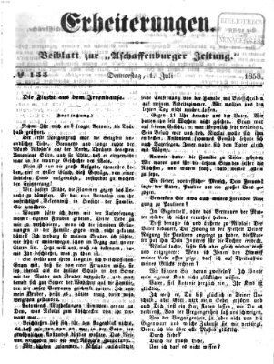 Erheiterungen (Aschaffenburger Zeitung) Donnerstag 1. Juli 1858