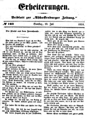 Erheiterungen (Aschaffenburger Zeitung) Samstag 10. Juli 1858