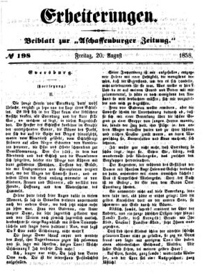 Erheiterungen (Aschaffenburger Zeitung) Freitag 20. August 1858