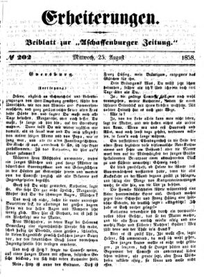 Erheiterungen (Aschaffenburger Zeitung) Mittwoch 25. August 1858