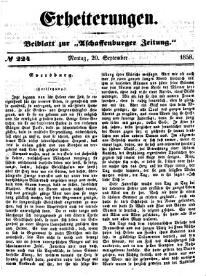 Erheiterungen (Aschaffenburger Zeitung) Montag 20. September 1858