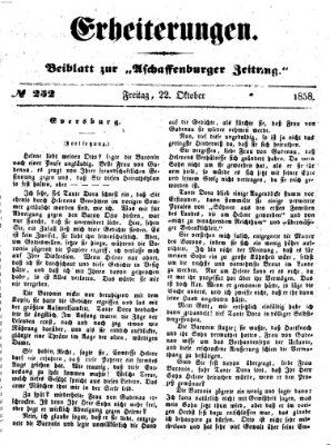 Erheiterungen (Aschaffenburger Zeitung) Freitag 22. Oktober 1858