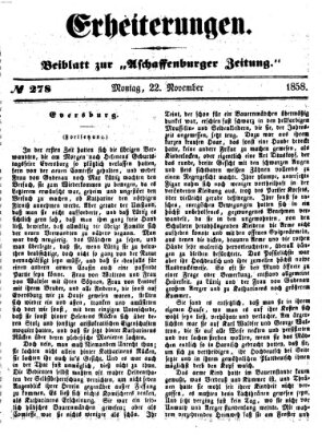 Erheiterungen (Aschaffenburger Zeitung) Montag 22. November 1858