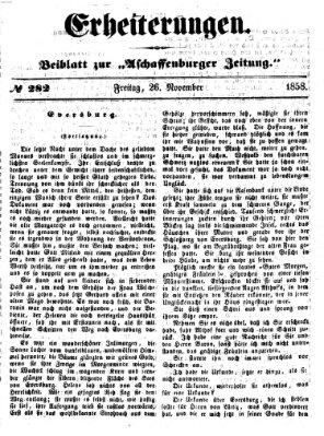 Erheiterungen (Aschaffenburger Zeitung) Freitag 26. November 1858